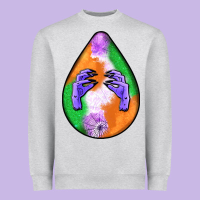 Halloween Hands Teardrop Heavyweight Sweatshirt Designed By Bundleandbundleshop