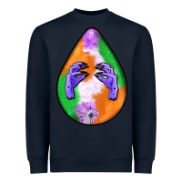 Navy halloween hands teardrop Heavyweight Sweatshirt - BundleAndBundleShop
