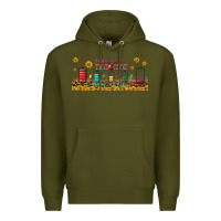Army Green battery life of a teacher libbey glass Premium Hoodie - BundleAndBundleShop