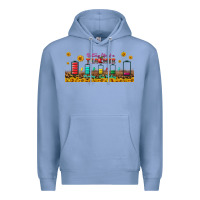 Colony Blue battery life of a teacher libbey glass Premium Hoodie - BundleAndBundleShop