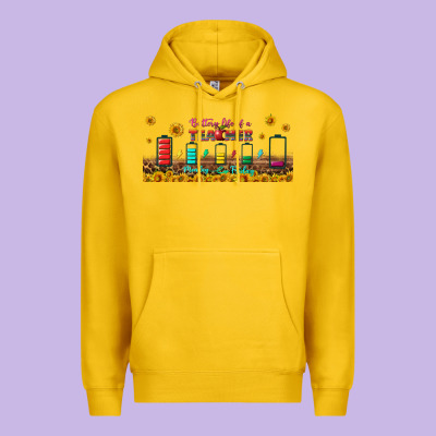 Battery Life Of A Teacher Libbey Glass Premium Hoodie Designed By Bundleandbundleshop