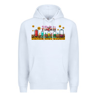 White battery life of a teacher libbey glass Premium Hoodie - BundleAndBundleShop