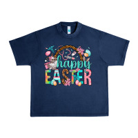 Navy Happy Easter Nurse Easter Day Urban Heavy Tee - HowdyJamesFarm