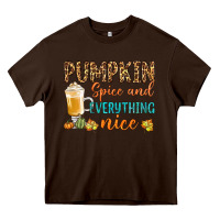 Chocolate Brown pumpkin spice and everything nice Heavy Core Tee - BundleAndBundleShop