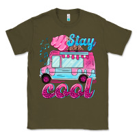 Army Green Stay cool with ice cream van summer Classic Tee - NancyCooperArtShop
