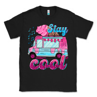 Black Stay cool with ice cream van summer Classic Tee - NancyCooperArtShop