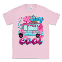Bubblegum Pink Stay cool with ice cream van summer Classic Tee - NancyCooperArtShop