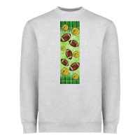 Heather Grey american football with lightning bolt  pen wrap Heavyweight Sweatshirt - BundleAndBundleShop