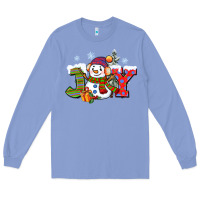 Colony Blue christmas joy snowman Long Sleeve Tee - CowGirlArtShop