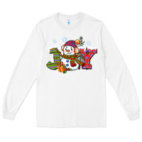 White christmas joy snowman Long Sleeve Tee - CowGirlArtShop