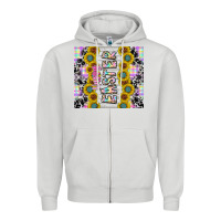 Dove Grey happy easter Zipper Hoodie - CowhideDigitalArt