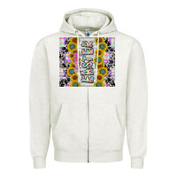 Oatmeal Heather happy easter Zipper Hoodie - CowhideDigitalArt