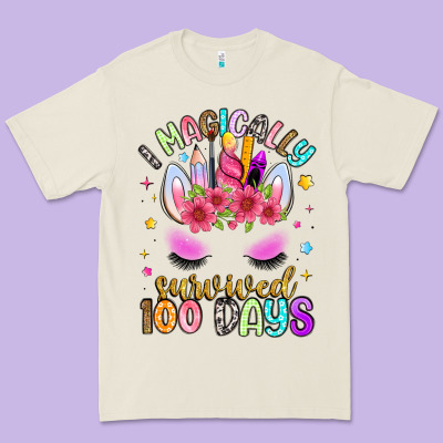 I Magically Survived 100 Days Premium Tee Designed By Artiststas