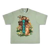 Oil Green He is risen Bunny Cross Easter Day Urban Heavy Tee - HowdyJamesFarm