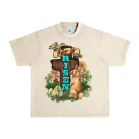 Sandshell He is risen Bunny Cross Easter Day Urban Heavy Tee - HowdyJamesFarm