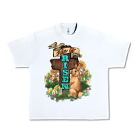 White He is risen Bunny Cross Easter Day Urban Heavy Tee - HowdyJamesFarm