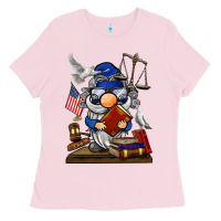 Bubblegum Pink judge  gnome Ladies Tee - BarkalooDesign