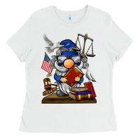 White judge  gnome Ladies Tee - BarkalooDesign