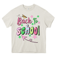 Cream Back To School Heavy Core Tee - BundleAndBundleShop