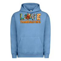 Pigment Pebble Blue love thanksgiving western turkey Urban Hoodie - BarkalooDesign