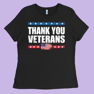 Shirts For Veterans, Thank You Veterans Shirt Veterans Day Ladies Tee Designed By Lanvoart