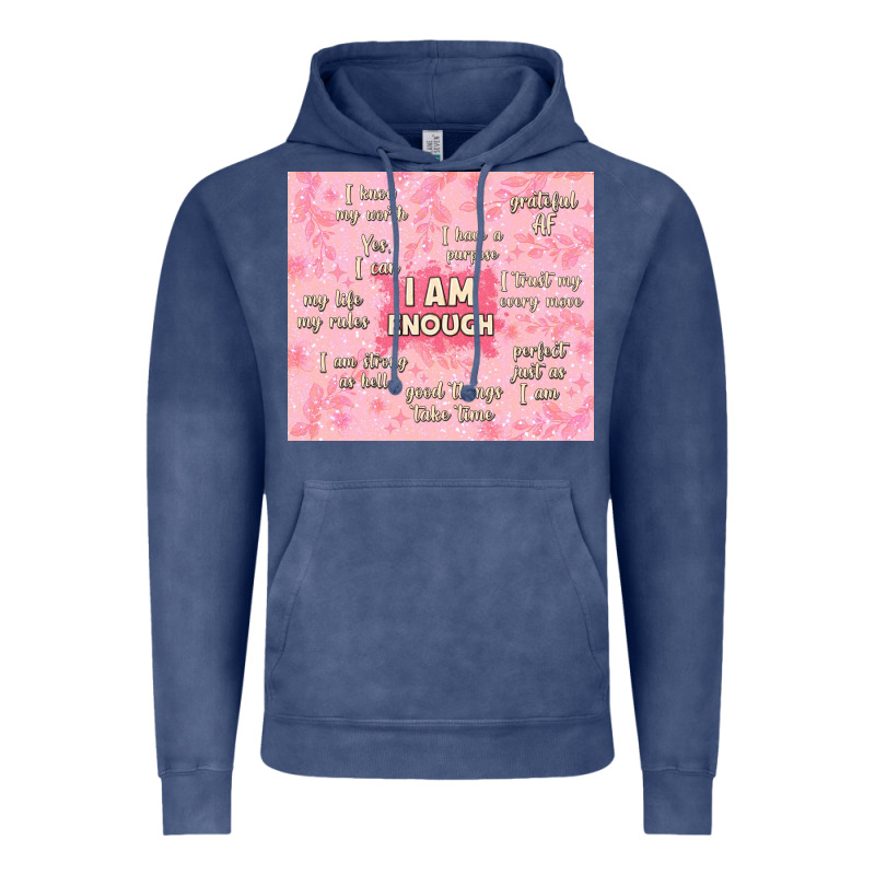 I Am Enough With Glitter Vintage Hoodie by TumblerDesignByShophia | Teevron