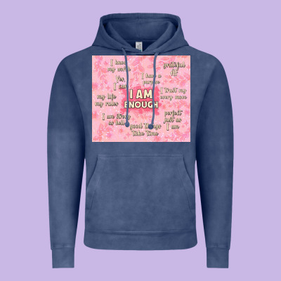 I Am Enough With Glitter Vintage Hoodie Designed By Tumblerdesignbyshophia