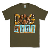 Army Green Dog Mini with Paw Classic Tee - texasbilliewilder