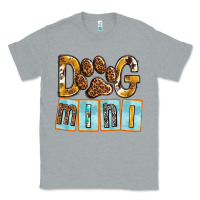 Heather Grey Dog Mini with Paw Classic Tee - texasbilliewilder