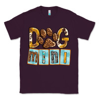 Plum Dog Mini with Paw Classic Tee - texasbilliewilder