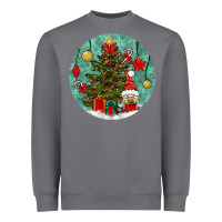Storm christmas tree and gnome Heavyweight Sweatshirt - BundleAndBundleShop