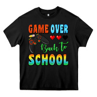 Black game over back to school Heavy Core Tee - BundleAndBundleShop