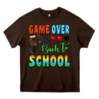 Chocolate Brown game over back to school Heavy Core Tee - BundleAndBundleShop