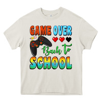 Cream game over back to school Heavy Core Tee - BundleAndBundleShop