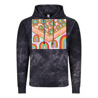 Cloud Black hippie rainbow and daisy Vintage Hoodie - TumblerDesignByShophia