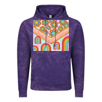Cloud Purple hippie rainbow and daisy Vintage Hoodie - TumblerDesignByShophia