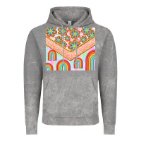 Cloud Rock hippie rainbow and daisy Vintage Hoodie - TumblerDesignByShophia