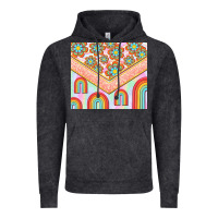 Vintage Black hippie rainbow and daisy Vintage Hoodie - TumblerDesignByShophia