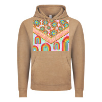 Vintage Coffee hippie rainbow and daisy Vintage Hoodie - TumblerDesignByShophia