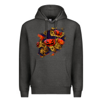 Charcoal Heather halloween pumpkin patch  2 Premium Hoodie - BundleAndBundleShop
