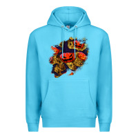 Ocean Blue halloween pumpkin patch  2 Premium Hoodie - BundleAndBundleShop