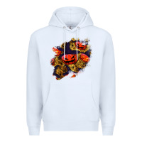 White halloween pumpkin patch  2 Premium Hoodie - BundleAndBundleShop
