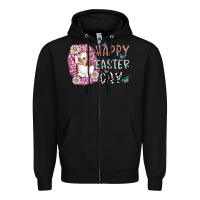 Black happy easter day Zipper Hoodie - CowhideDigitalArt