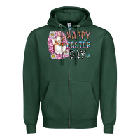Sports Green happy easter day Zipper Hoodie - CowhideDigitalArt