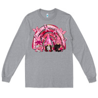 Heather Grey gnomes rainbow breast cancer Long Sleeve Tee - CowGirlArtShop