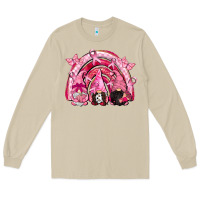Mushroom gnomes rainbow breast cancer Long Sleeve Tee - CowGirlArtShop
