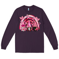 Plum gnomes rainbow breast cancer Long Sleeve Tee - CowGirlArtShop