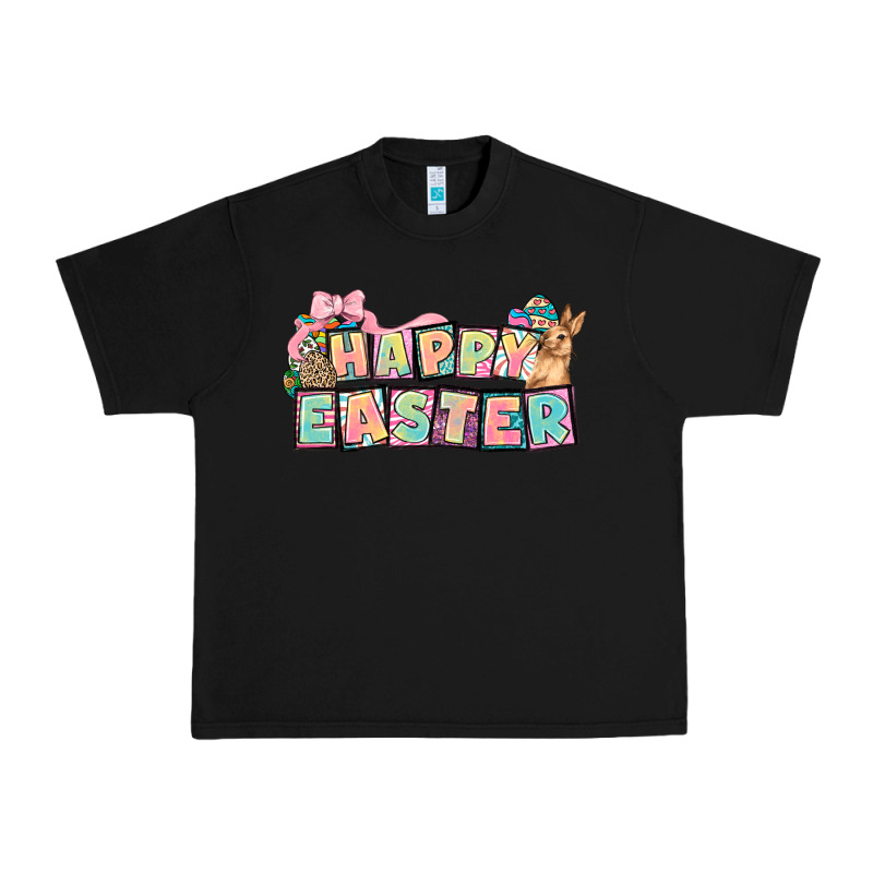 Happy Easter Plate Letters Easter Day Urban Heavy Tee by HowdyJamesFarm | Teevron