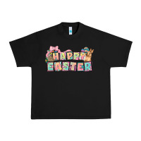 Black Happy Easter plate letters Easter Day Urban Heavy Tee - HowdyJamesFarm