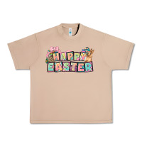 Burro Happy Easter plate letters Easter Day Urban Heavy Tee - HowdyJamesFarm